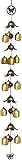 Generic Wind Chimes for Home, Balcony, Garden, 5 Layer, Positive Energy, Home Decor, Hanging Long Brass Bells, Gifts for Loved Ones, 15 Bells, Silver Leaf by Click2Get, Gold
