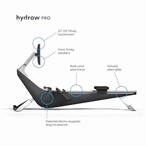 Hydrow Pro Rowing Machine with Immersive 22" HD Rotating Screen - Stows Upright | Live and On-Demand at-Home Workouts, Membership Required Hydrow Pro Rowing Machine with Immersive 22 HD Rotating Screen Stows Upright Live and On Demand at Home Workouts Membership Required