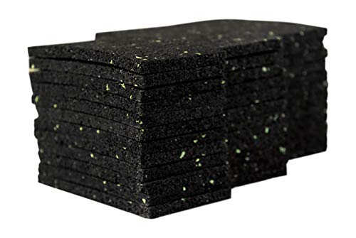 108 Stück 6 mm 50 x 100 mm Terrassenpad, Terrassenpads aus Gummi - Unterlagepads für die Unterkonstruktion ihrer Terrassen Balkon oder Gartenhütte Cover