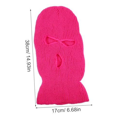 NOLITOY Mascarilla de Lana para Invierno con 3 Agujeros para Cubrir el Rostro Completo para Hombres y Mujeres, Máscara Facial Caliente para Actividades Al Aire Libre en Frío miniatura 2