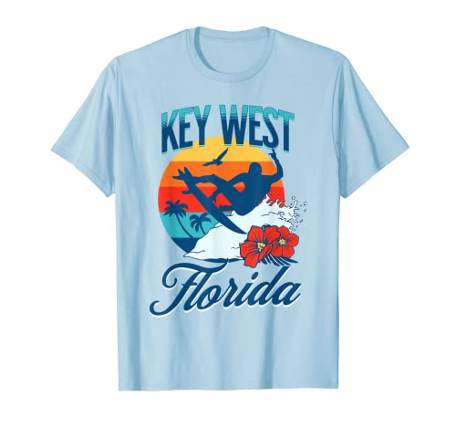 Key West Florida Beach Surfing Summer Vacation T-Shirt