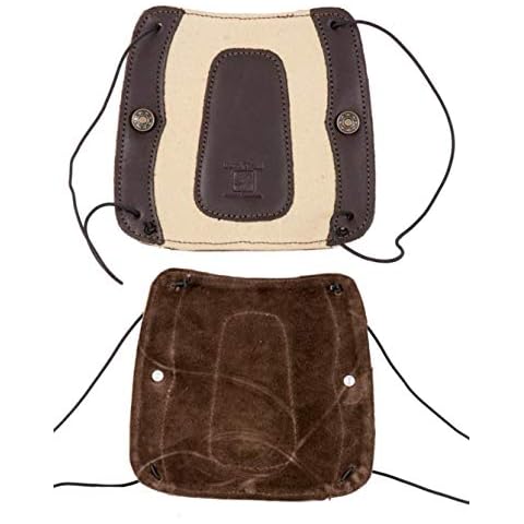 Buck Trail Archery Traditional Adult Armguard in Canvas and Leather Cover