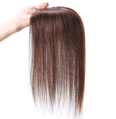 Couronne de cheveux double couche de soie cheveux humains 35,6 cm