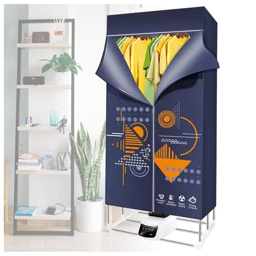 Heated Airers, Overheating Protection Fast Drying Electric Heated Clothes Airer Dryer Indoor, Time Saving Touch Screen Heated Clothes Airer Electric Winter,A