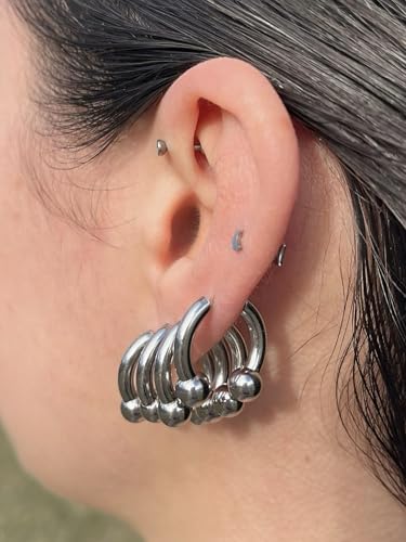 Pierced Owl 18GA Stainless Steel Faux Stretched 8GA Horseshoe Barbell Earrings, Sold as a Pair3