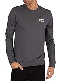 EA7 Gris Sudadera con logo en el pecho