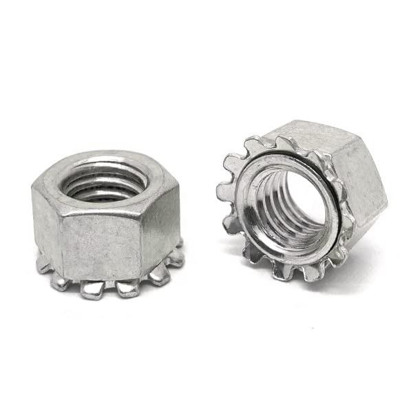 (100 Pieces) #8-32 Stainless Steel K Lock Keps Nuts