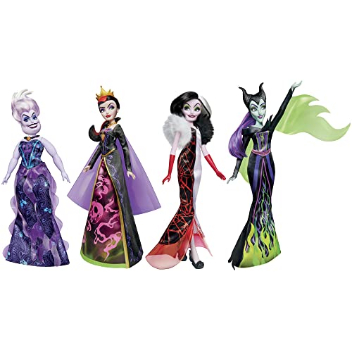 Hasbro Disney Princess Disney Villains Black And Brights Collection, Fashion Doll 4 Pack, Toy For Kids 5 Years Old And Up, Amazon Exclusive, F5120 #TOP1