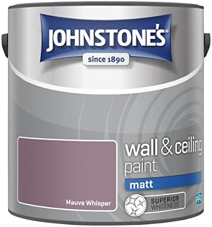 Johnstone's - Wall & Ceiling Paint - Pure Brilliant White - Matt Finish - Emulsion Paint - Fantastic Coverage - Easy to Apply - Dry in 1-2 Hours - 12m2 Coverage per Litre - 2.5L