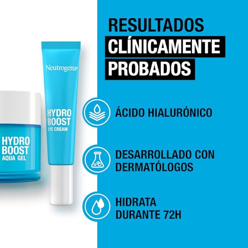 Neutrogena Rutina Hydro Boost, Gel de Agua Hidratante Facial (50 ml) y Contorno de Ojos (15 ml), set de regalo para 24 h de hidratación intensa, con Ácido Hialurónico - imagen 6