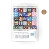 Poop Dice Assorted Colors with Pips 16mm (5/8in) D6 Pack of 50 Wondertrail