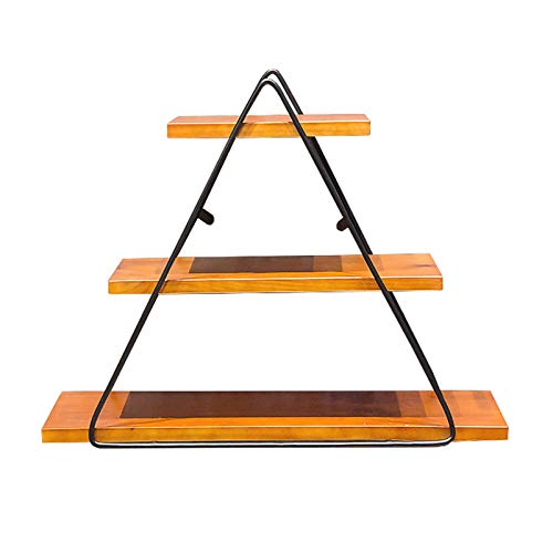 IGZVMBO Estantes decorativos de pared, estantes flotantes, paneles de madera maciza, perforados de grano natural para instalación para decoración y almacenamiento en dormitorio, sala de estar, oficina