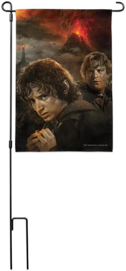 THE LORD OF THE RINGS FRODO and SAM Characters Garden Yard Flag