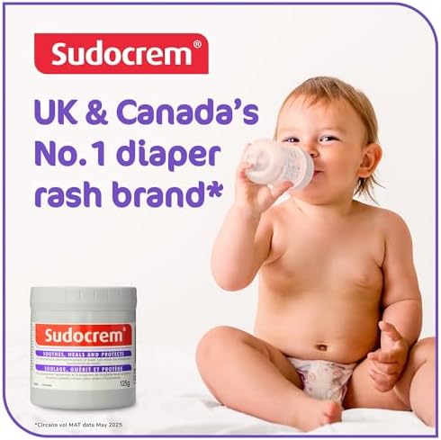 Sudocrem - Diaper Rash Cream for Baby, Soothes, Heals, and Protects, Relief and Treatment of Diaper Rash, Zinc Oxide Cream - 125g - 1