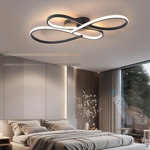 Lampe plafond noir design créatif pour réchauffer l'ambiance de la salle à manger