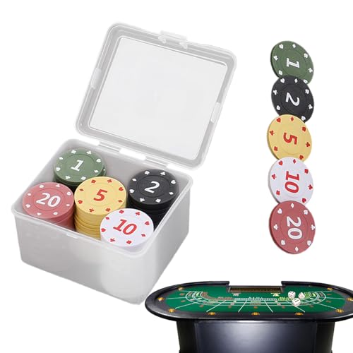 Set de Fichas de Póker,100 Piezas Suministros De Juego Numerados Con Estuche - Pequeñas Fichas de Póker,Para Casa Viaje Noche Exposición Torneos Fiestas Vacaciones Cumpleaños Oficinas Pieza