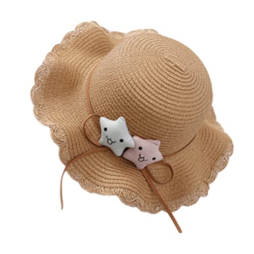 BESPORTBLE 1Pc Summer Straw Weaving Hat Sun Protection Hat for Outdoor Activities Lightweight and Breathable for Beach and Playtime Durable Material for Boys Brown