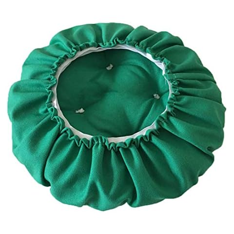 Levoberg 16 inch Bar Stool Cushion Round Stool Cover with Elastic Fabric Round Chair Seat Cushion for Wooden Metal Stools Dark Green Cover