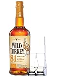 Wild Turkey 81 Proof Bourbon Whiskey 0,7 Liter + 2 Glencairn Gläser + Einwegpipette 1 Stück