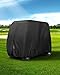 Golf Cart Cover 4 Passenger Heavy Duty, 420D Waterproof Golf Cart Covers Extended Roof Compatible with EZ GO Club Car Yamaha Golf Carts, Outdoor Dustproof 4 Seat Club Car Cover (Up to 112 Inch)