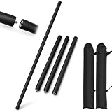 2 Pcs Collapsible Bo Staff, 4 ft & 6 ft 3 Section Foam Wrapped Training Stick, Detachable Martial Arts...