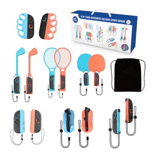 EJGAME Switch 2 Sports Accessories Bundle ,15 in 1 Accessories Kit Compatible with Switch 2 Sports Resort by EJGAME - Used condition - Image 2