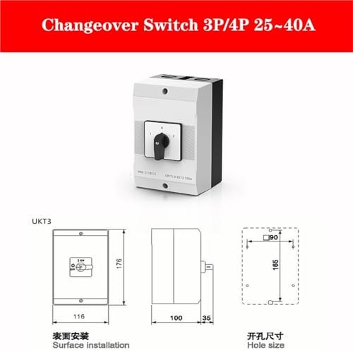Inverseur de source manuel pour groupe électrogène de maison 20A