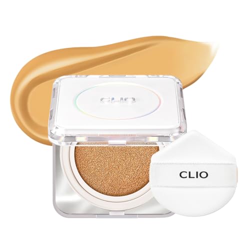 CLIO Kill Cover Founwear Cushion The Original – 20 Shades, Buildable Light to Medium Coverage, Natural Finish, Korean Makeup Foundation, Long-Lasting Skin Fit, 26W CHEESE