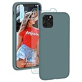 [page_title]-ProBien Hülle für iPhone 11 Pro,iPhone 11 Pro Premium Silikon Handyhülle mit Panzerglas,Schutz vor Stoßfest/Kratzfest Schutzhülle Bumper Case Cover für iPhone 11 Pro(5.8 Zoll)-Piniengrün