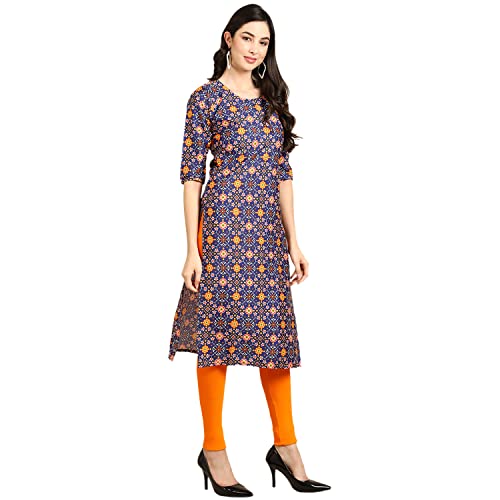 Image of Pinkmint Women's Crepe Digital Print Straight Kurta