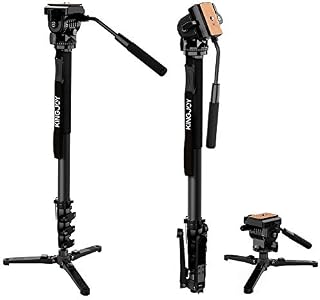 KINGJOY Professional Camera Monopod Kit, 69 inch Aluminum Video Monopods with Pan Tilt