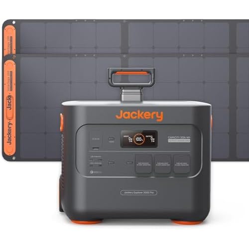 Jackery Explorer 3000 v2 Powerstation, 3072Wh/3600W (7200W Spitze) | Solargenerator mit 20 ms USV, App-Steuerung, 4000 Zyklen und 1,8 Std. Schnellladung für Zuhause, Wohnmobil und Off-Grid E