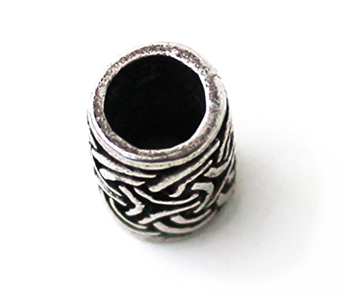 LynnAround 925 Sterling Silver Norse Nordic Viking Celtic Beard Beads Rings, Dreadlock Pirate Hair Beads, Pagan Jewelry3