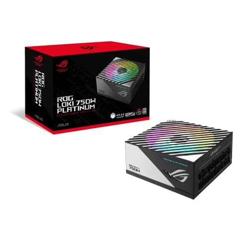 ASUS ROG Loki SFX-L 750W Platinum (Fully Modular Power Supply, 80+ Platinum, Lambda A Certified, 120mm PWM ARGB Fan, Aura Sync, ATX 3.0 Compatible, PCIe 5.0 Ready, 10 Year Warranty)
