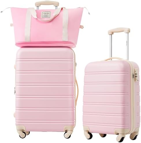 Merax Luggage sets of 2 Piece,20 24 IN Hardside Suitcase with Bag