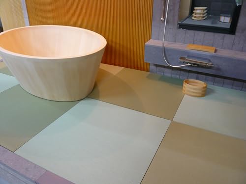 お風呂場用畳「湯ったりたたみ」 洗える　畳　清潔　衛生　お風呂　子ども　介護　ペット　掃除できる　樹脂畳　カッターでサイズ加工できる　90×90cm　頑丈　丈夫　老人ホーム　保育園