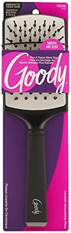 Goody Ceramic Blow Dry Paddle Brush - Flexible Cushion with Protective Coating - Pain-Free Detangler Comb for Women, Men & Kids - Removes Knots and Tangles, for Natural, Straight, Thick & Curly Hair