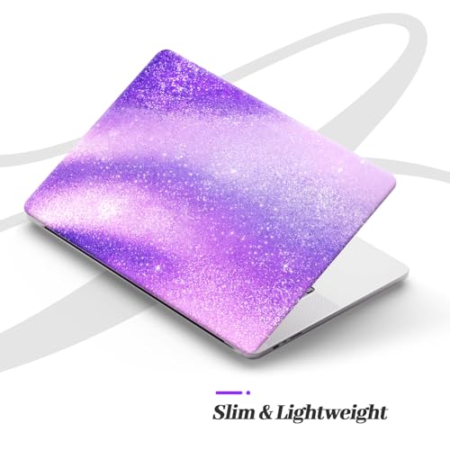 Funda MacBook Air A3114 diseño ligero elegante morado lavanda purpurina Berkin Arts 3