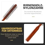DizemoiQ Szczotka do brody dla mężczyzn z włosia dzika, wysokiej jakości szczotka do pielęgnacji brody, do stylizacji i rozprowadzania olejku do brody, idealna do uzupełnienia grzebienia do brody