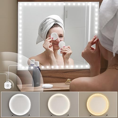 MATICOD Motion Sensor Vanity Lights for Mirror, 13FT Color & Brightness Dimmable LED Lights for...