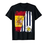 URUGUAY ESPAÑA BANDERA de la AMISTAD URUGUAY Camiseta