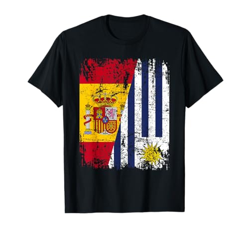 URUGUAY ESPAÑA BANDERA de la AMISTAD URUGUAY Camiseta
