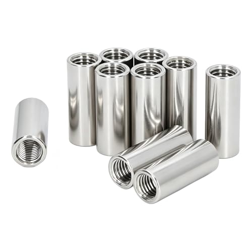 Écrous d'accouplement ronds M12 manchon de serrage long 40 mm pour tige filetée