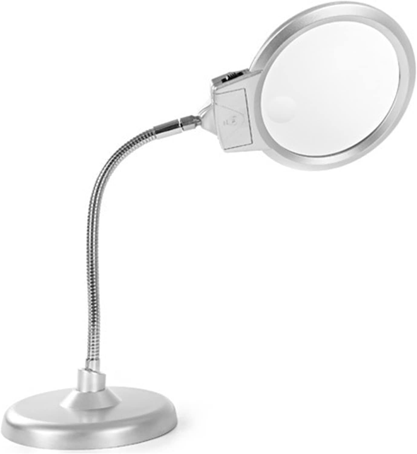 Verre mains libres lecture et artisanat lampe loupe 2X 5X double - 8