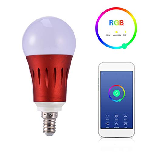 WiFi Smart LED Bulb E14 12W Intelligent Energy Saving Light Bulbs 2.4G RGBW