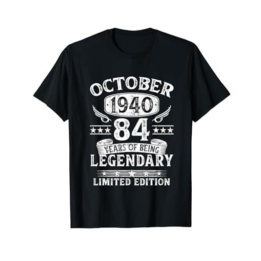 Vintage Regalo 84 Años Cumpleaños Hombre Octubre 1940 Camiseta