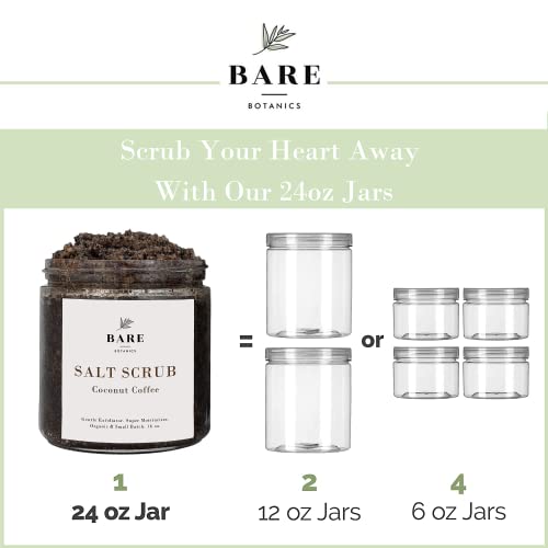 Bare Botanics 24Oz Coconut Coffee Body Scrub – Gentle Exfoliator & Super Moisturizer | Includes A Wooden Spoon | All Natural, No Synthetic Fragrances, No Nut Oils, Ready To Gift #TOP2