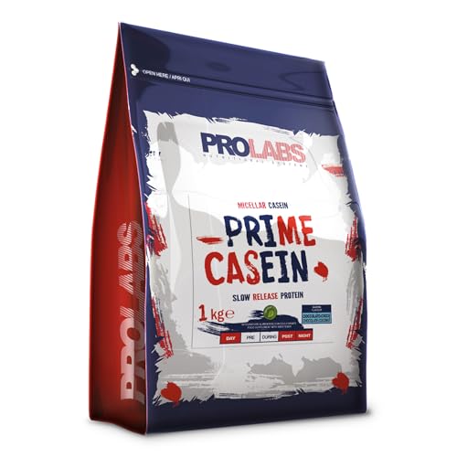 PROLABS PRIME CASEIN - 1 Kg - Cioccolato-Cocco - Integratore alimentare di proteine del latte - Purissime caseine micellari - Crescita e mantenimento della massa muscolare