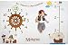 Lil Pirate Adventure Baby Monthly Milestone Blanket Backdrop Set for Boys & Girls | Large 60"x40" Fleece Infant First Year Photography Prop, New Mom Shower Gift, Age & Growth Memory, Ship Wheel Skull