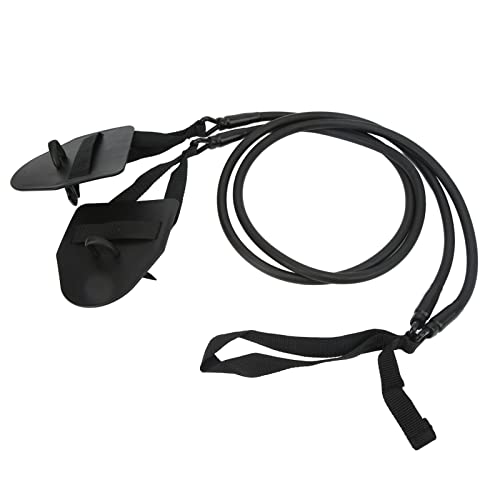 Entrenador de fuerza para brazos de natación con bandas elásticas de látex negro miniatura 6